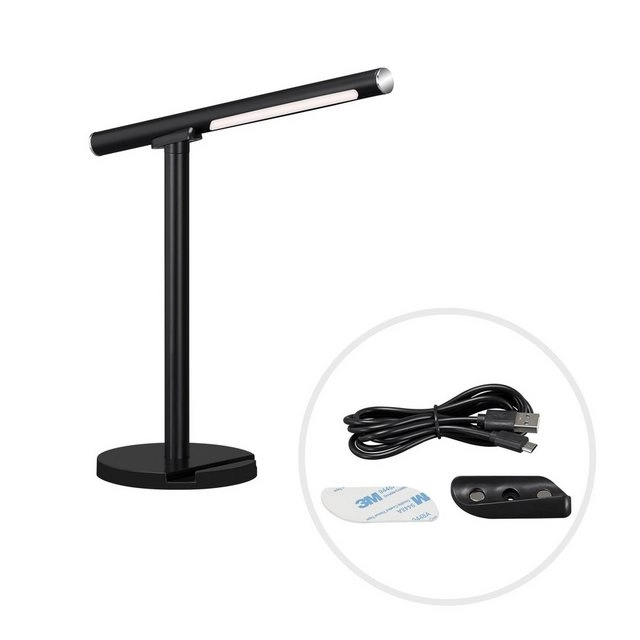USB LED Wand- und Tischleuchte, 37 cm, 1,5 W, Schwarz