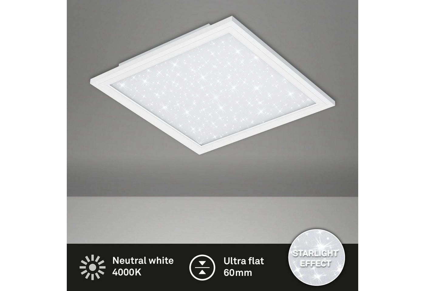 STERNENHIMMEL LED Panel, 45 cm, 2200 LUMEN, 22 WATT, Weiß