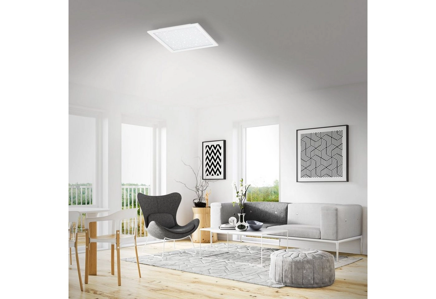 STERNENHIMMEL LED Panel, 45 cm, 2200 LUMEN, 22 WATT, Weiß