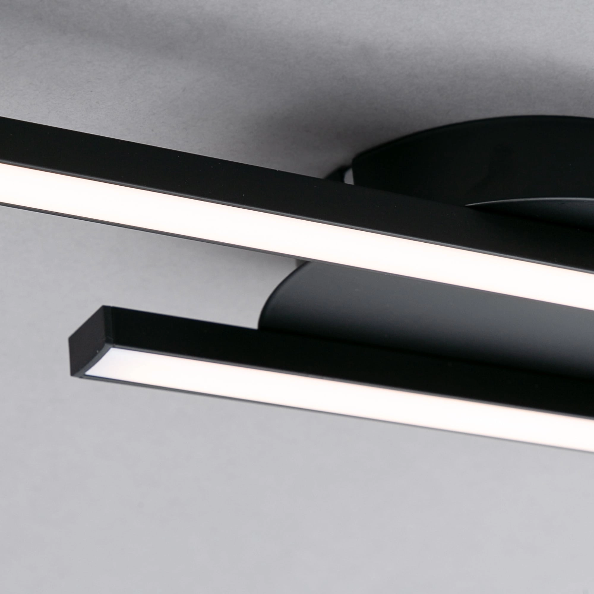 LED Wand- und Deckenleuchte, 55,5 cm, 12 W, Schwarz