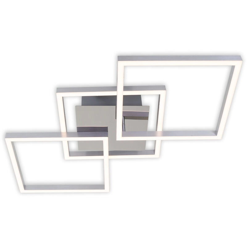 LED Deckenleuchte, 76,3 cm, 2600 LM, 36 W, Alu-Chrom