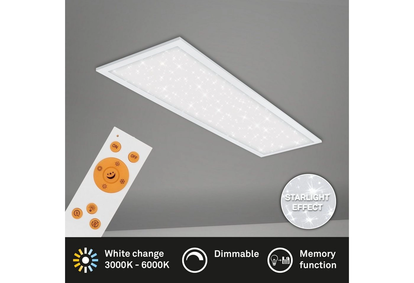 STERNENHIMMEL LED Panel, 100 cm, 2200 LUMEN, 24 WATT, Weiß