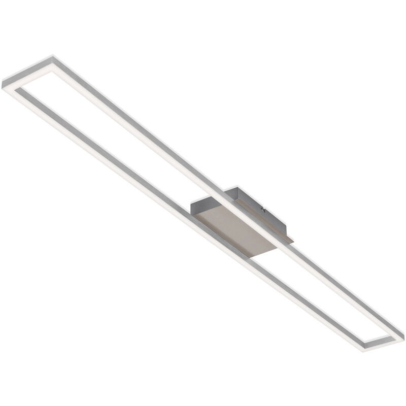 LED Deckenleuchte, 110 cm, 1800 LM, 20 W, Matt-Nickel