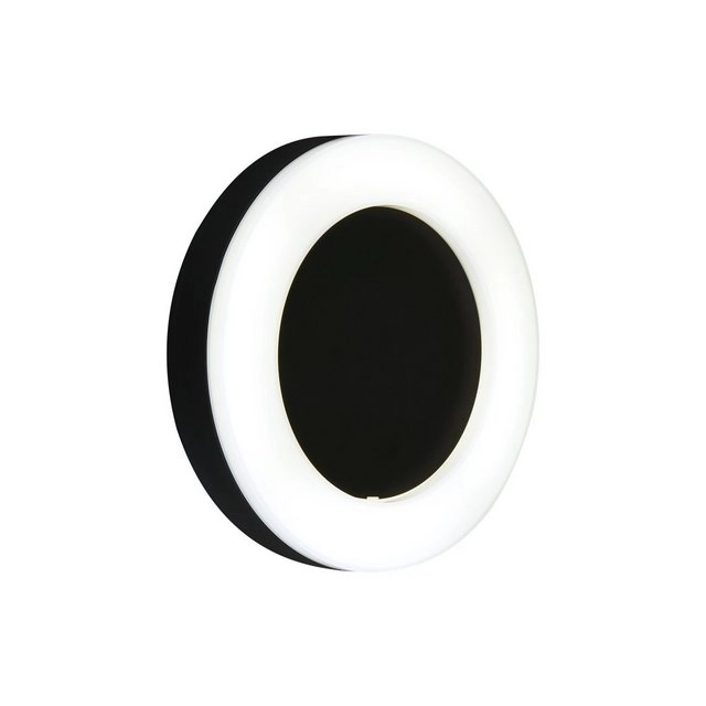 LED Außenleuchte, Ø 19 cm, 15 W, Schwarz