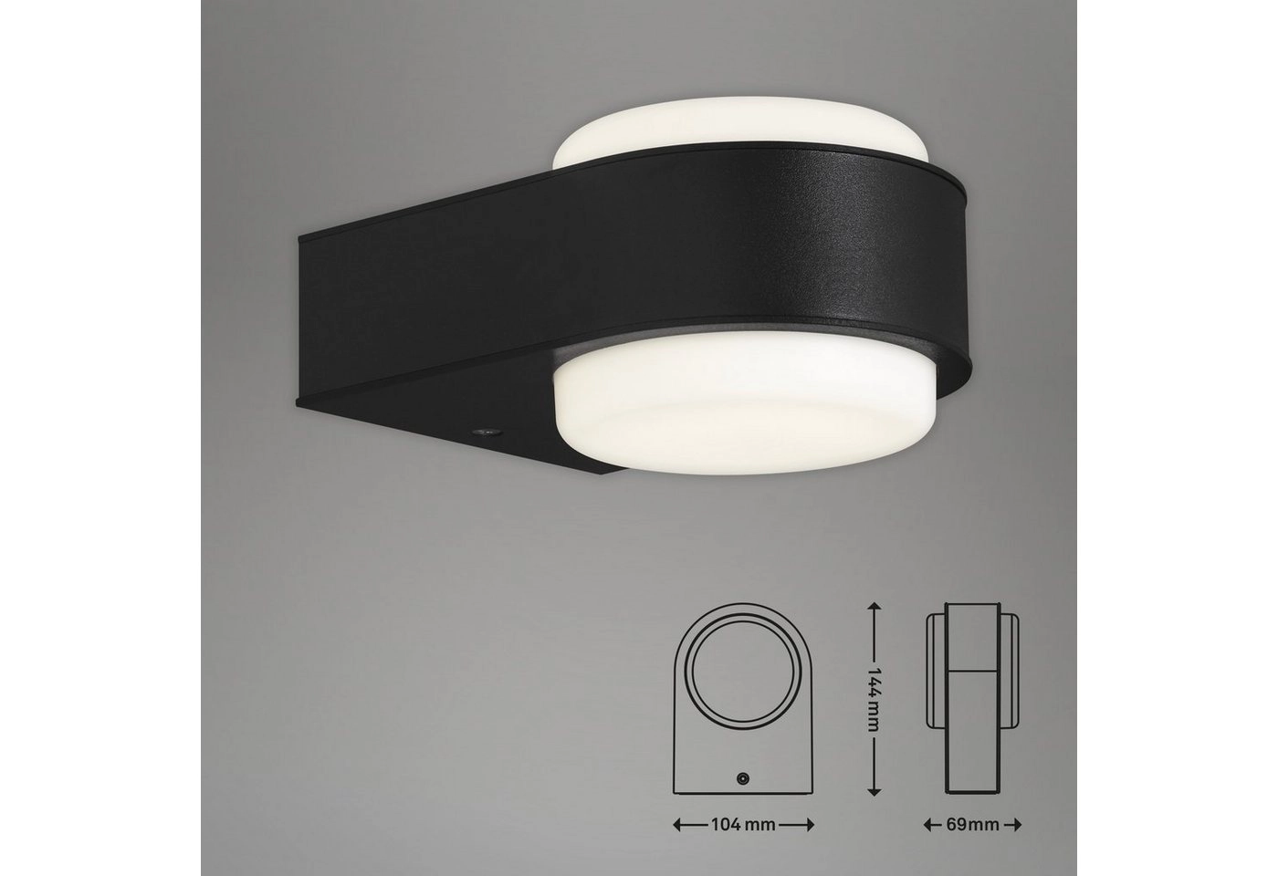 LED Außenleuchte, 14,4 cm, 6,5 W, Schwarz