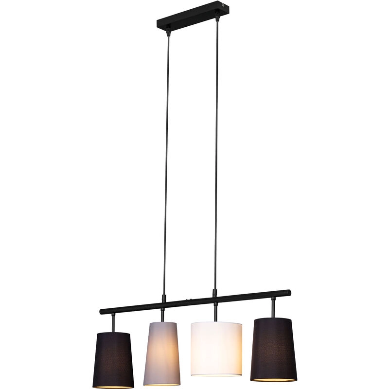 Pendelleuchte, 74 cm, max. 40 W, Schwarz