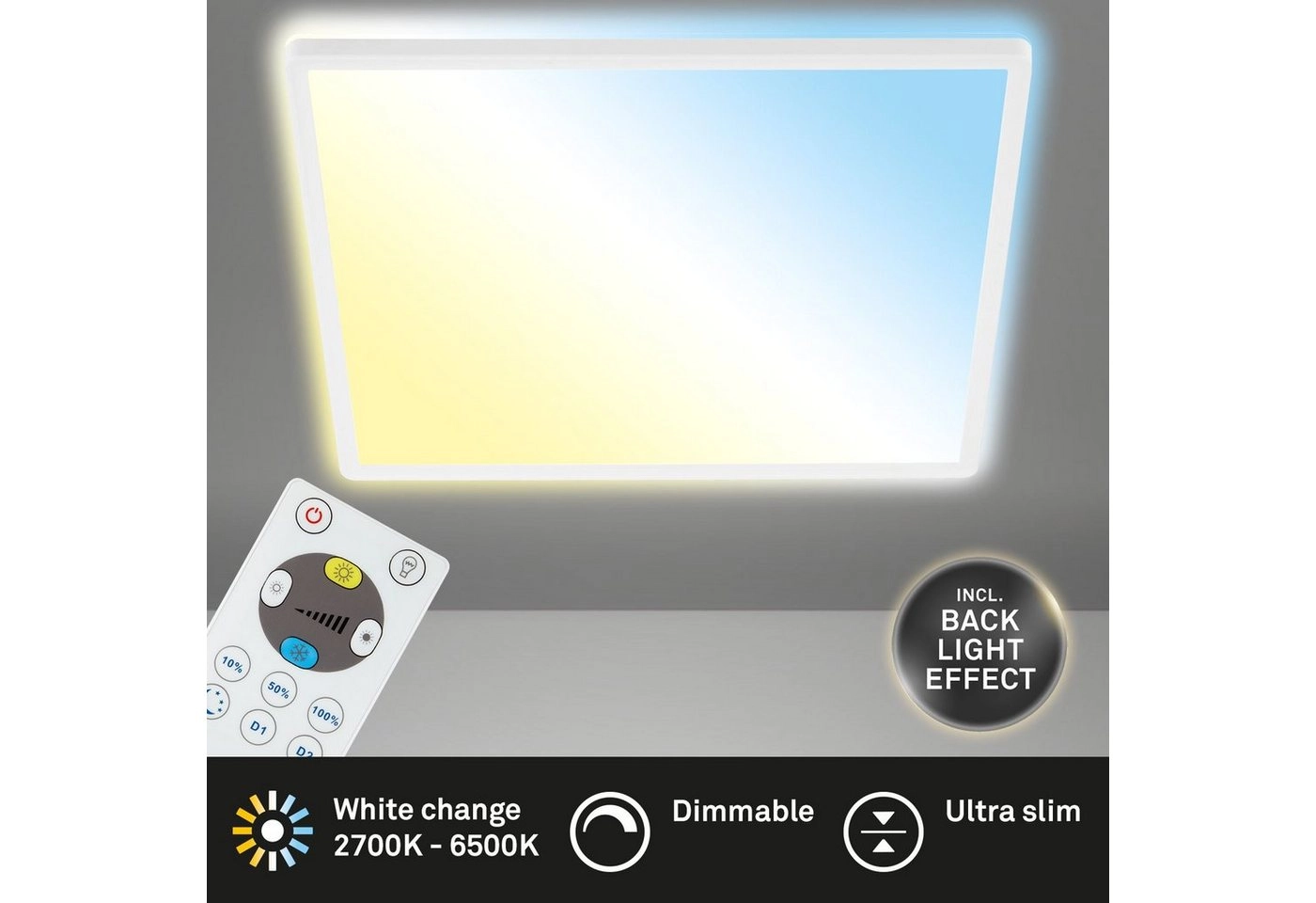 SLIM CCT LED Panel, 29,3 cm, 18 W, Weiß