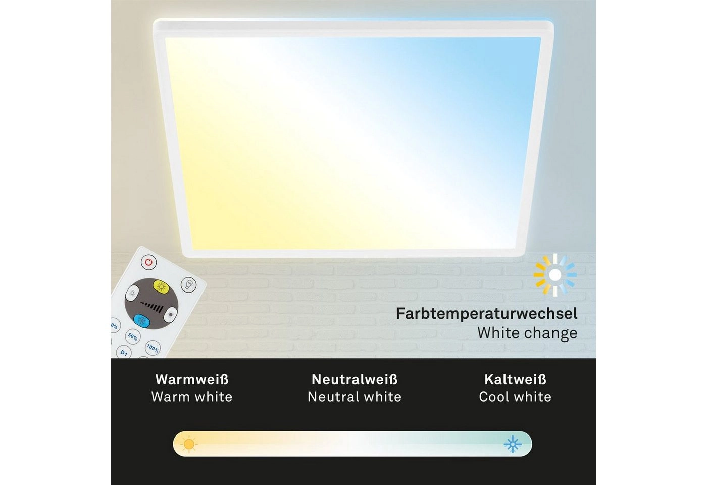 SLIM CCT LED Panel, 29,3 cm, 18 W, Weiß