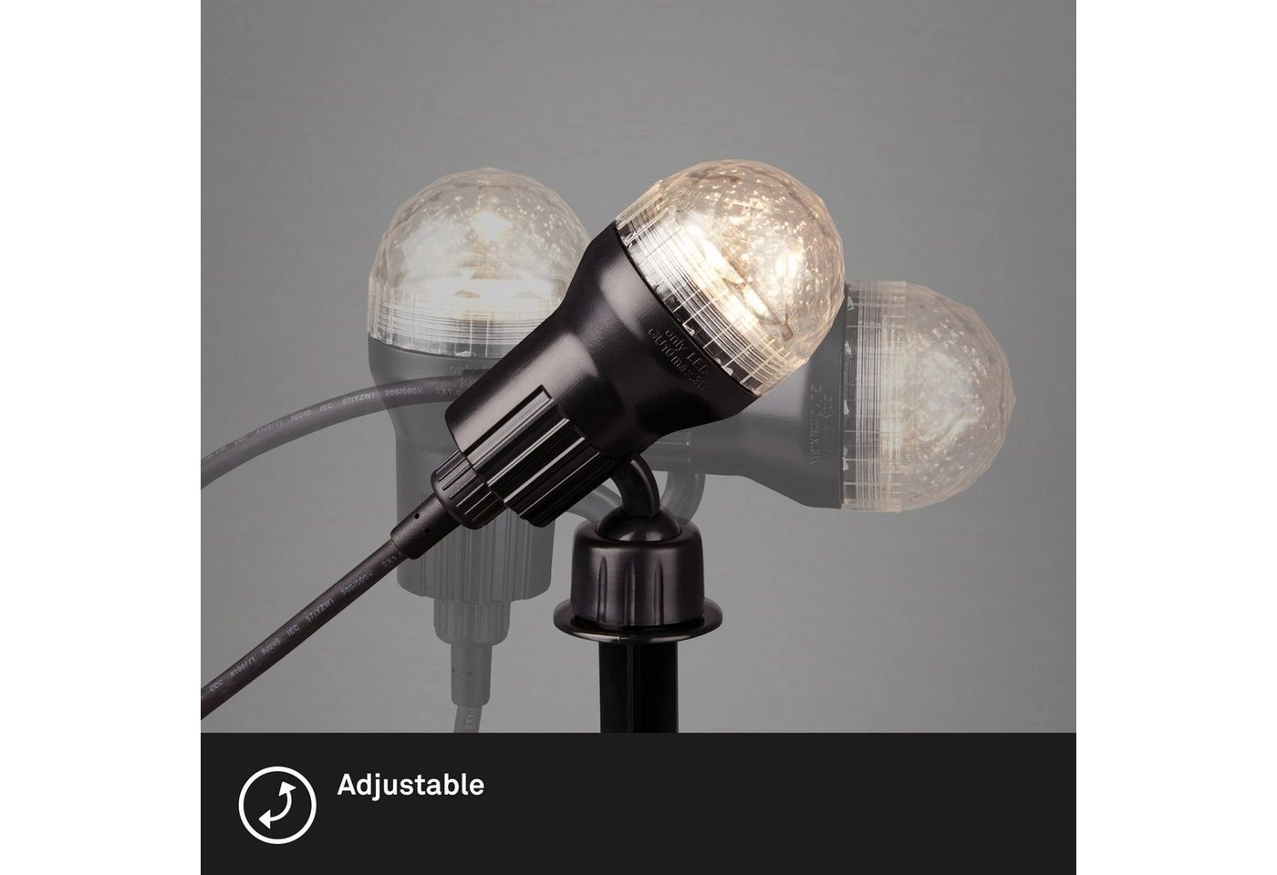 LED Außenleuchte, 11 cm, 3 W, Schwarz