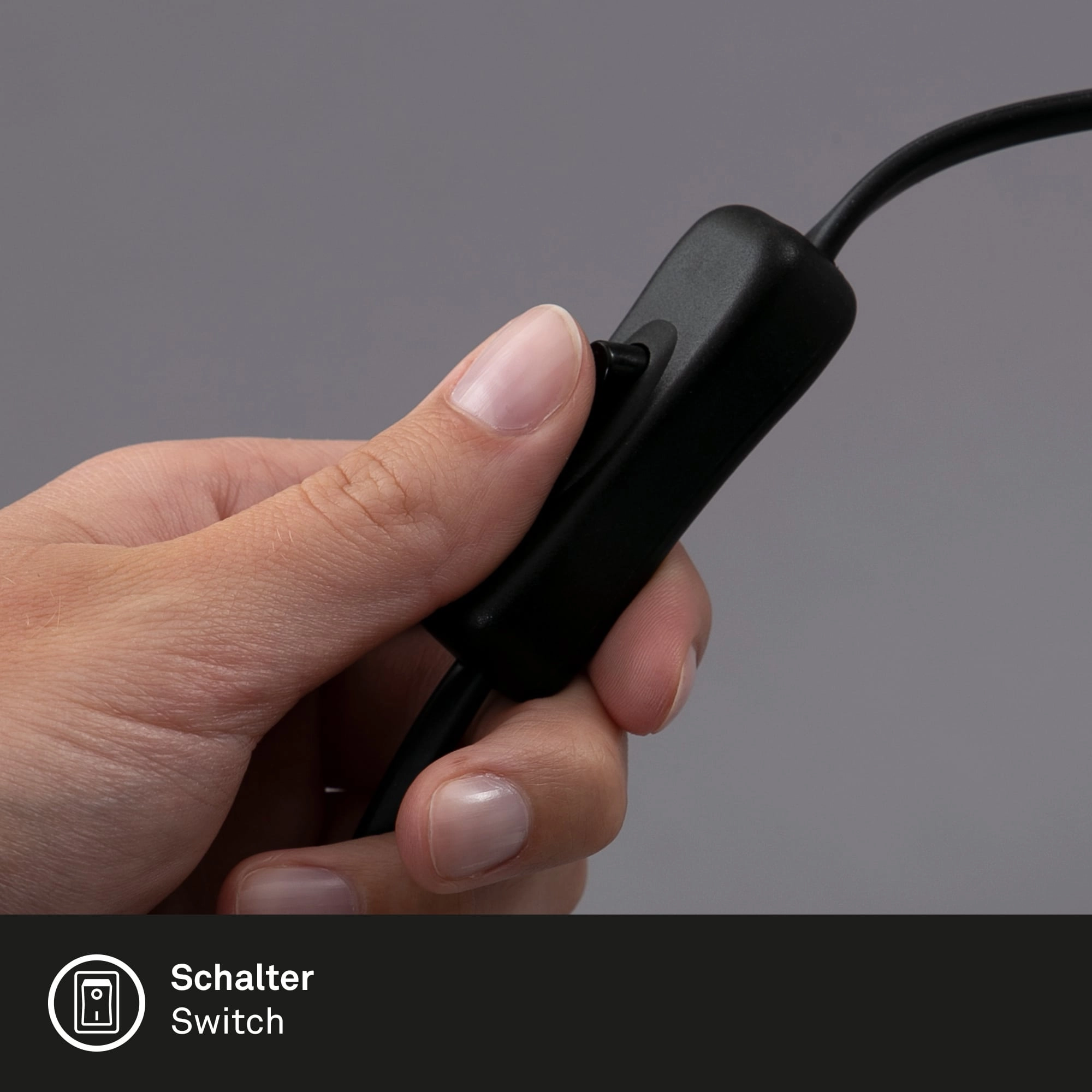 Tischleuchte, Ø 10 cm, max. 10 W, Schwarz