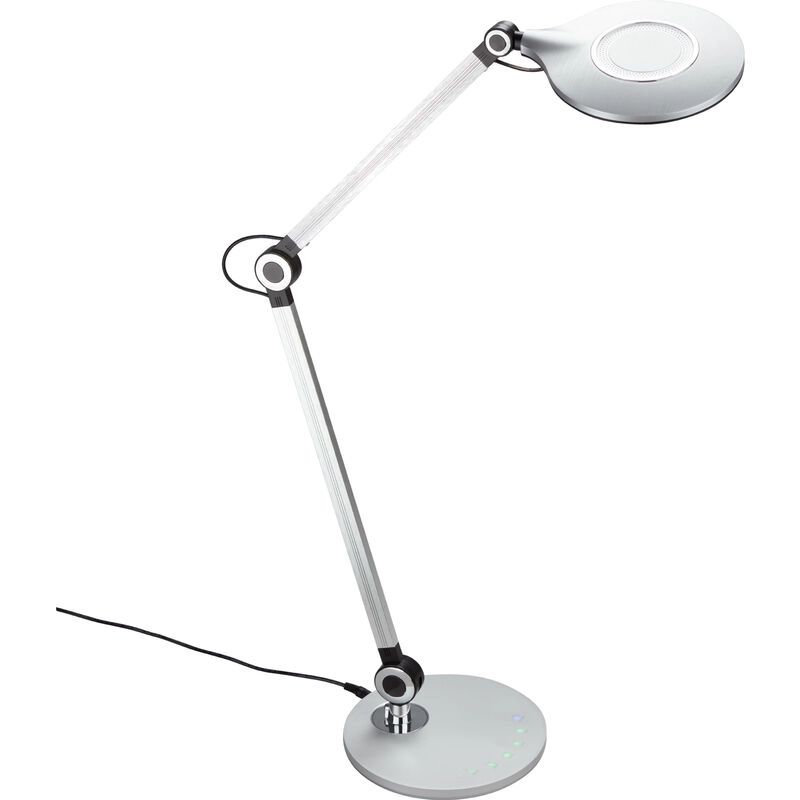 CCT LED Schreibtischleuchte, Ø 20 cm, 9 W, Silber