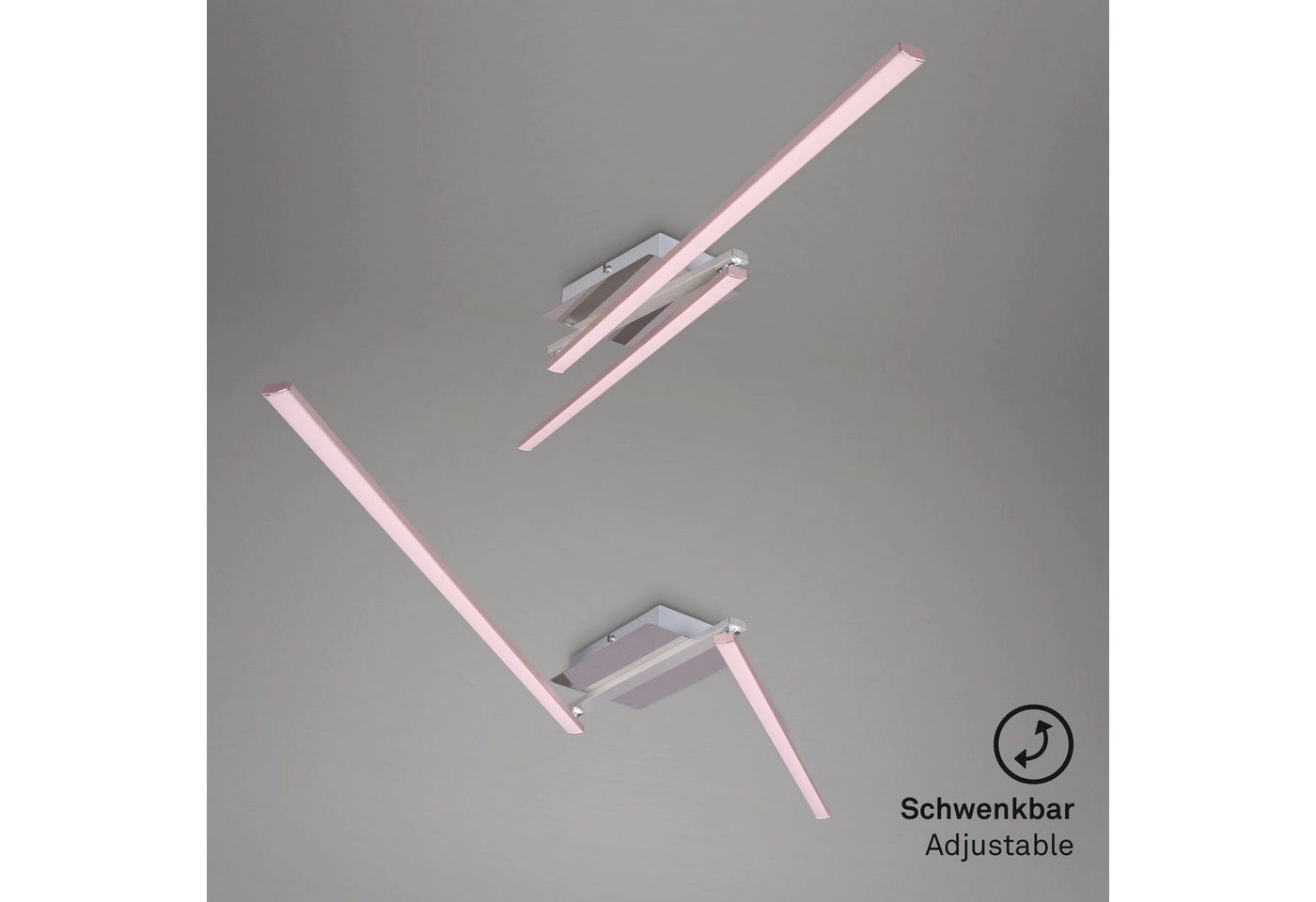 LED Deckenleuchte, 143,6 cm, 12 W, Alu-Chrom