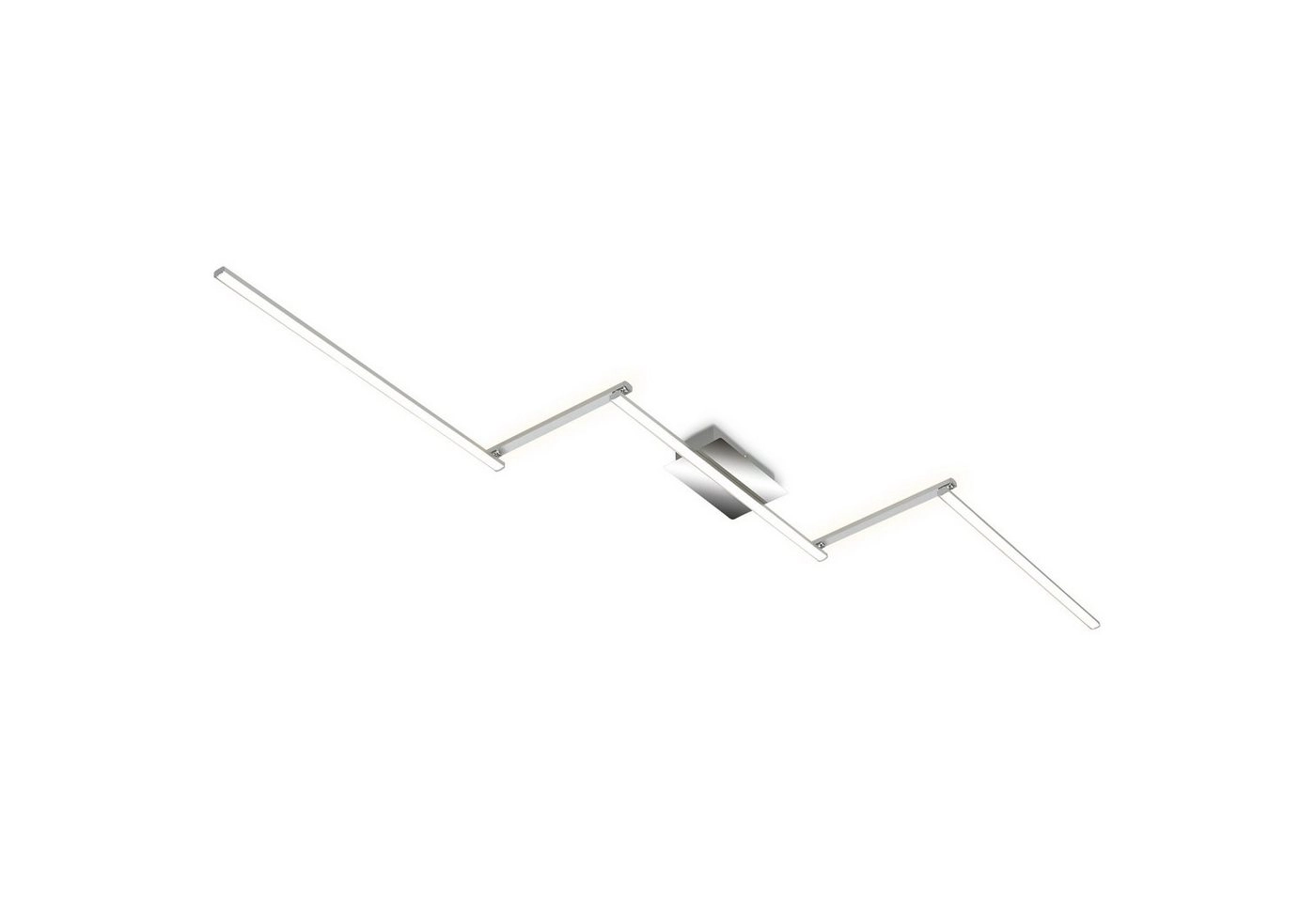 LED Deckenleuchte, 227,2 cm, 24 W, Alu-Chrom