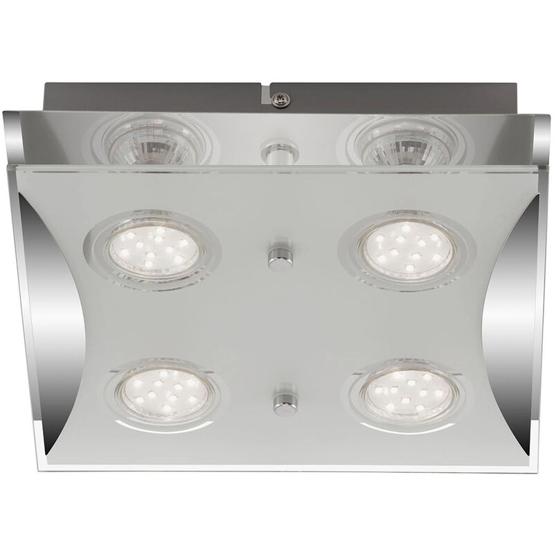 LED Spot Deckenleuchte, 25 cm, 12 W, Chrom