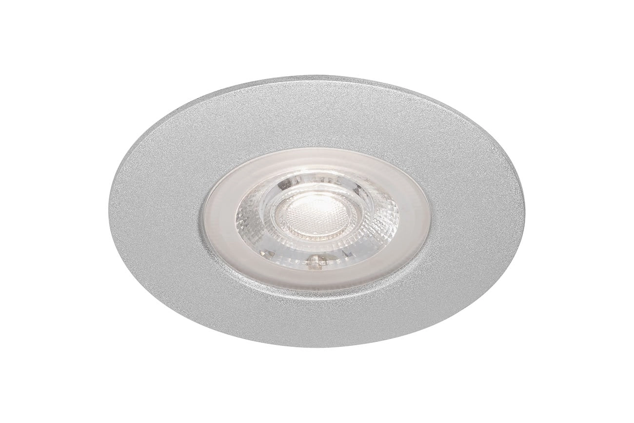 LED Einbauleuchte, Ø 9 cm, 5 W, Chrom-Matt