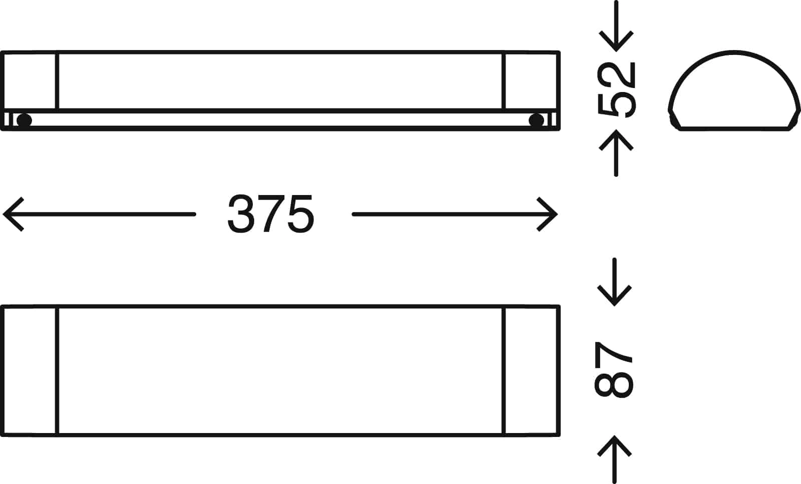 LED Badleuchte, 37,5 cm, 8 W, Chrom