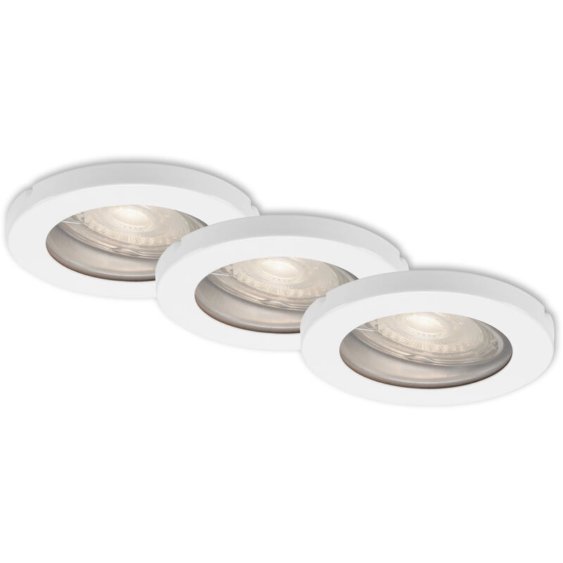 3er Set LED Einbauleuchte, Ø 8,5 cm, 5 W, Weiß