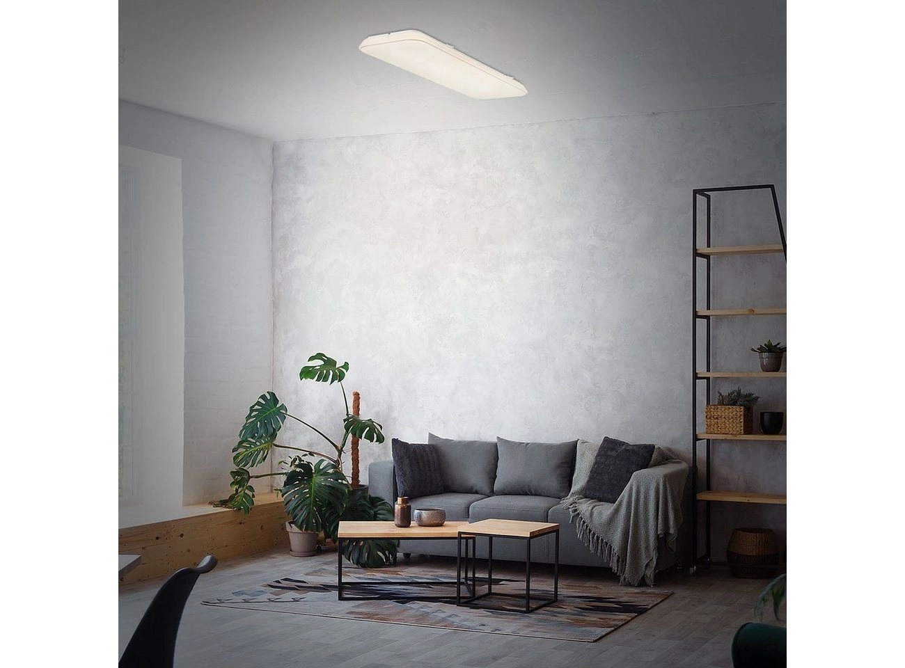 LED Deckenleuchte, 60,7 cm, 24 W, Weiß