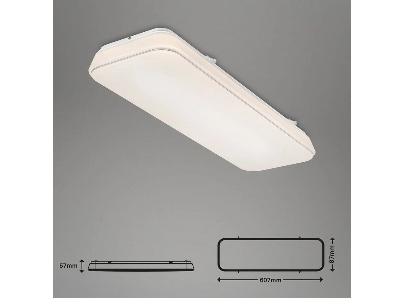 LED Deckenleuchte, 60,7 cm, 24 W, Weiß
