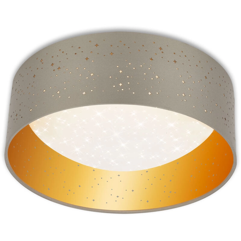 STERNENHIMMEL LED Deckenleuchte, Ø 32 cm, 12 W, Taupe-Gold