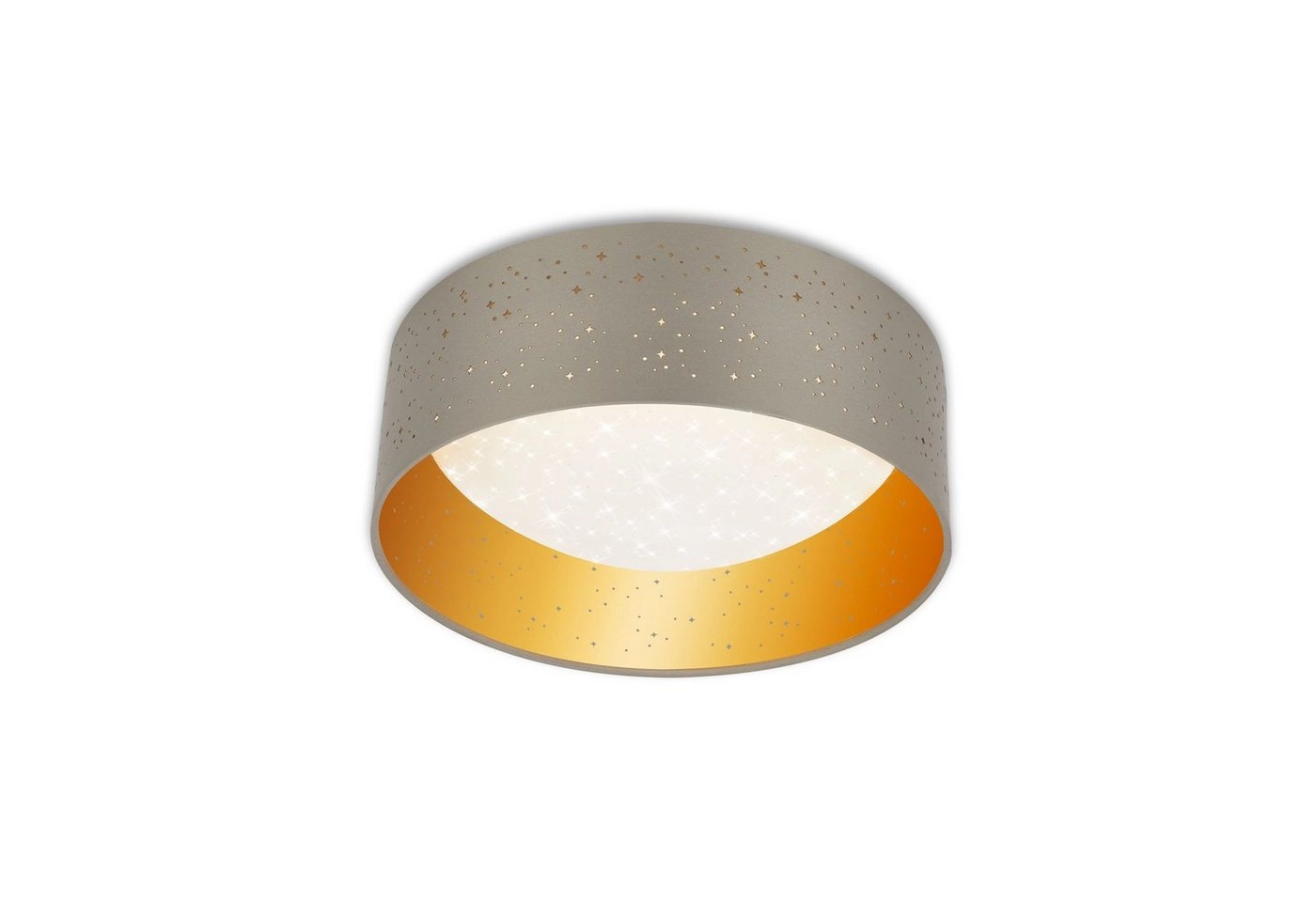 STERNENHIMMEL LED Deckenleuchte, Ø 32 cm, 12 W, Taupe-Gold