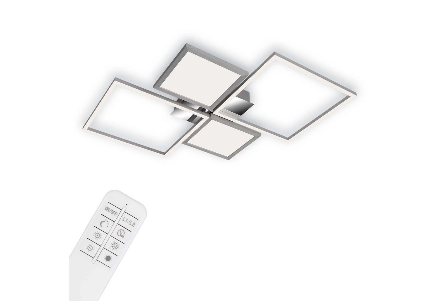 CCT LED Deckenleuchte, 65,2 cm, 40 W, Chrom