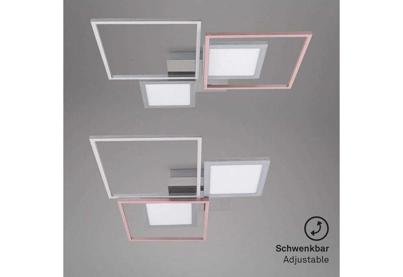 CCT LED Deckenleuchte, 65,2 cm, 40 W, Chrom