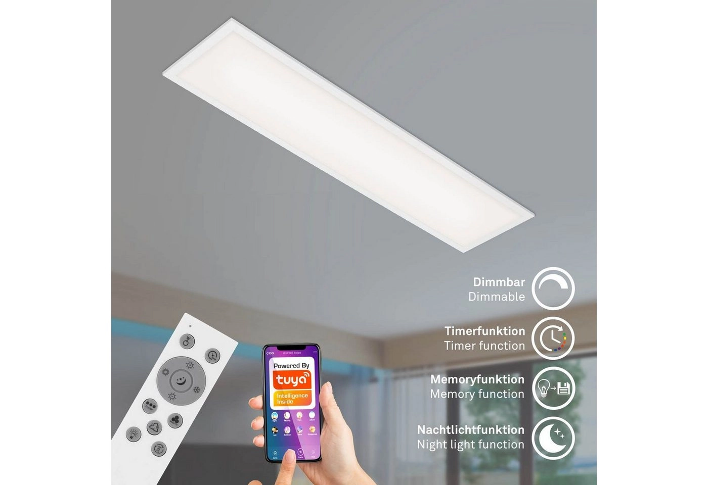 SMART RGB CCT LED Panel, 100 cm, 22 W, Weiß