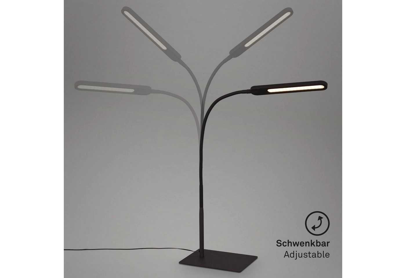 CCT LED Tischleuchte, 23 cm, 8 W, Schwarz