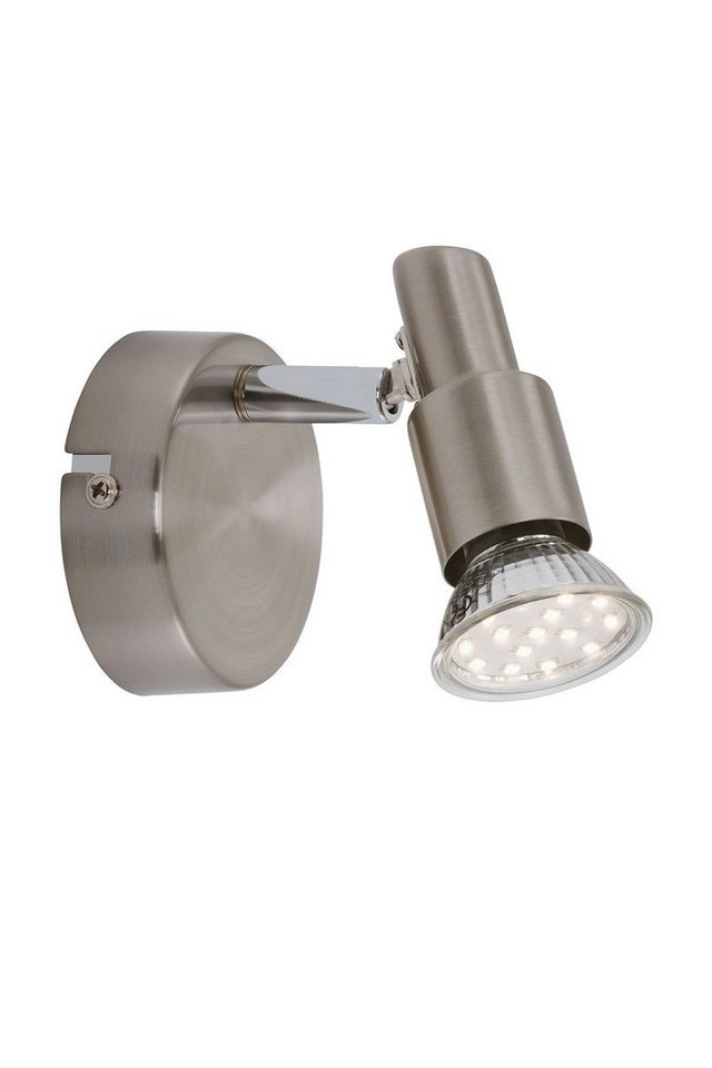 LED Spot Wandleuchte, Ø 8 cm, 3 W, Matt-Nickel