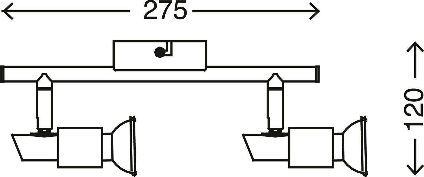 LED Spot Deckenleuchte, 27,5 cm, 6 W, Matt-Nickel