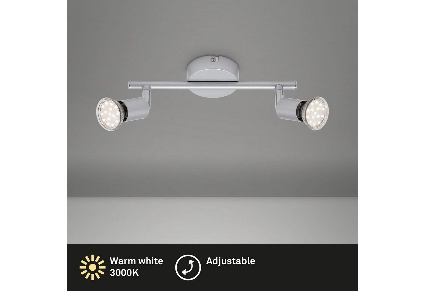 LED Spot Deckenleuchte, 25,5 cm, 6 W, Titan