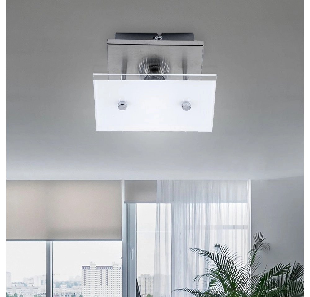 LED Deckenleuchte, 15 cm, 3 W, Matt-Nickel