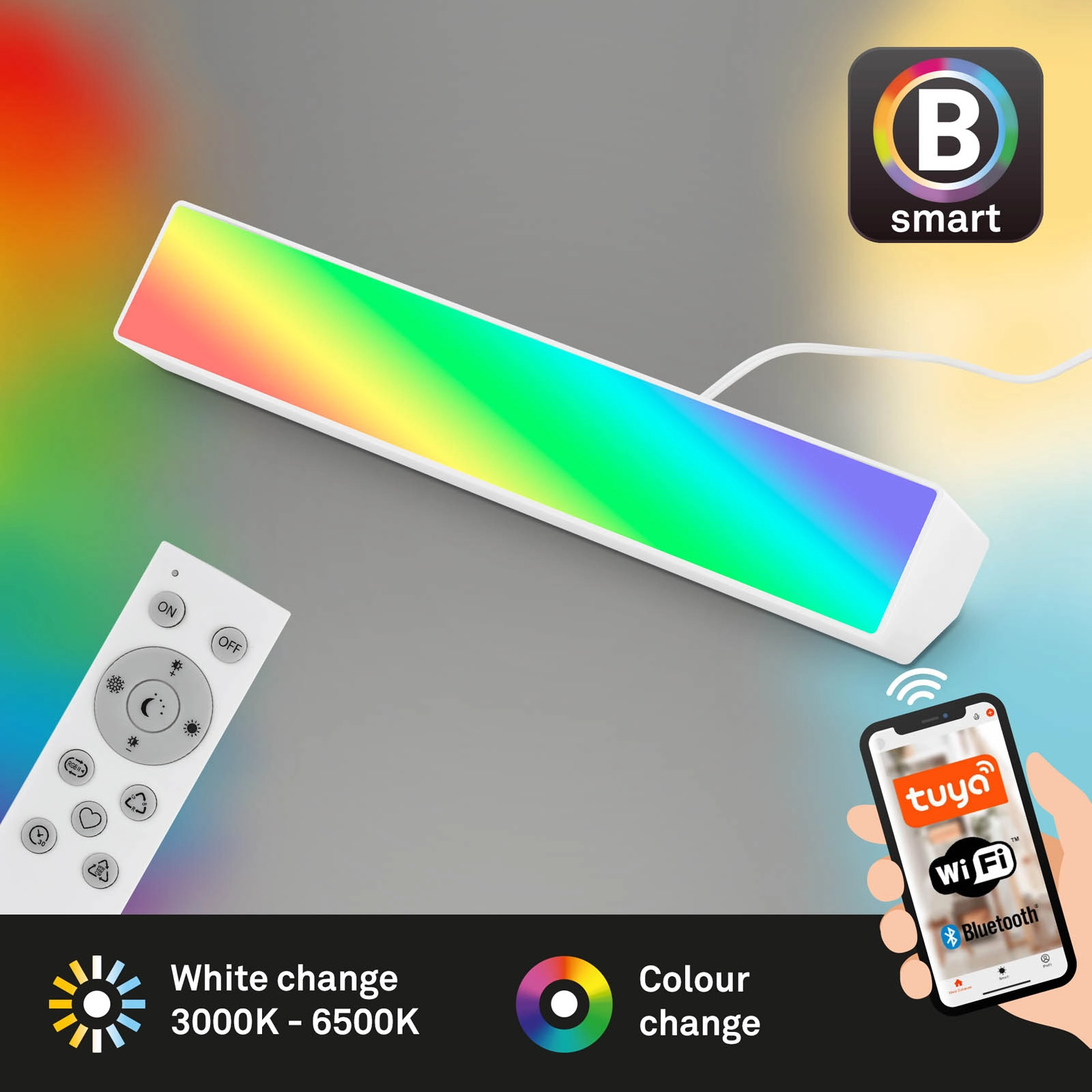 CCT RGB Wall Washer, 25,5 cm, 9 W, 850 lm, Weiß