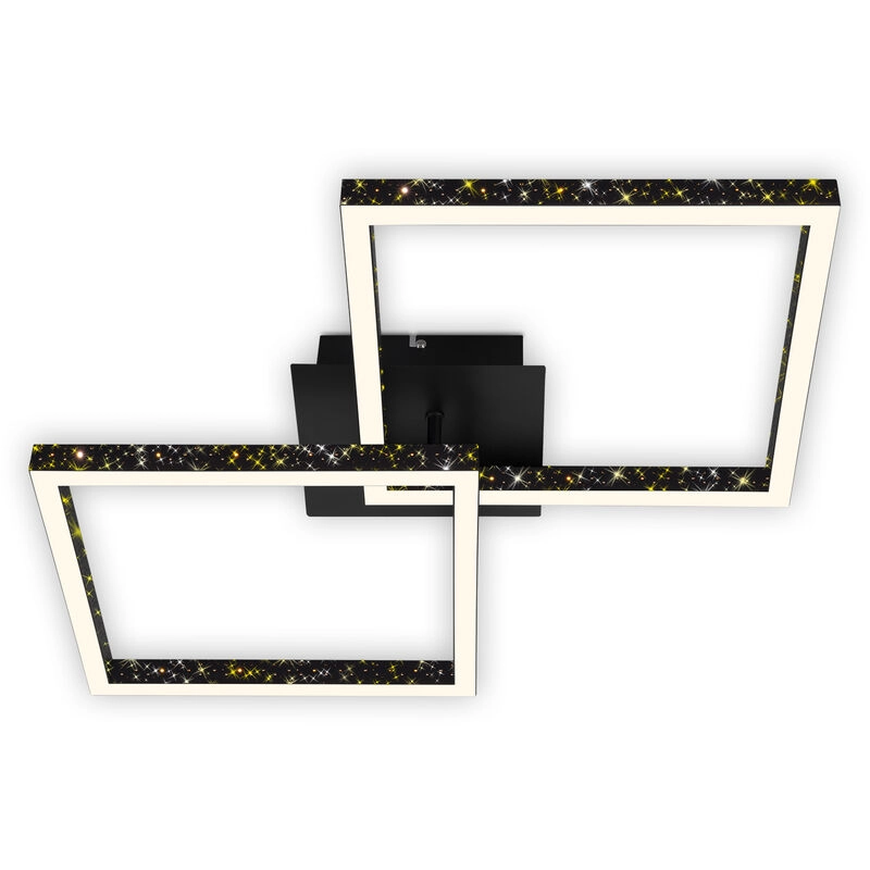 LED Deckenleuchte, 52 cm, LED-Platine  20 W, 2000 lm, schwarz