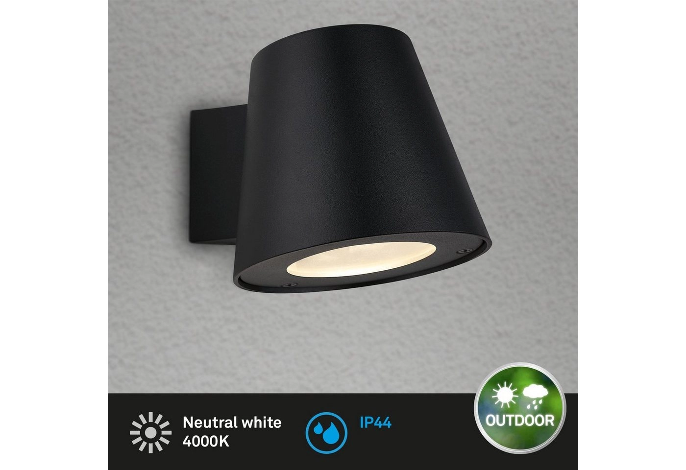 LED Außenleuchte, schwarz, GU10/4,9W