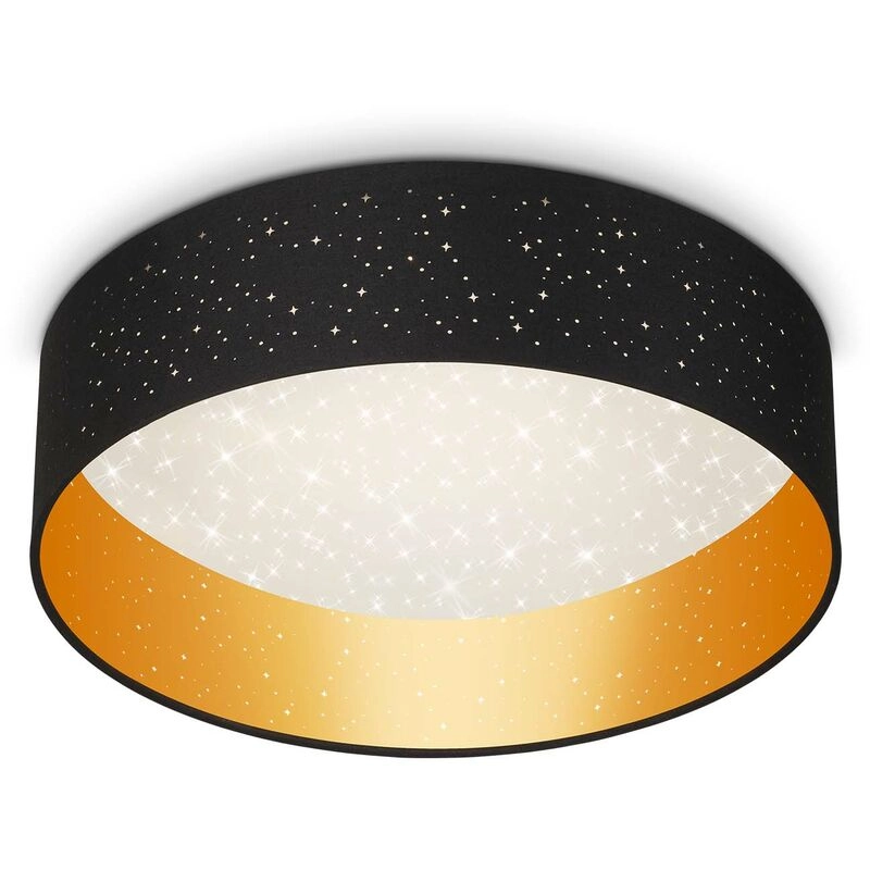 Sternenhimmel Deckenleuchte, Ø 40 cm, 18 W, 2200 lm, Schwarz-Gold