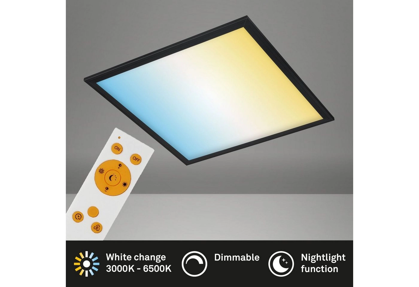 CCT LED Panel, 44,5 cm, 24 W, Schwarz