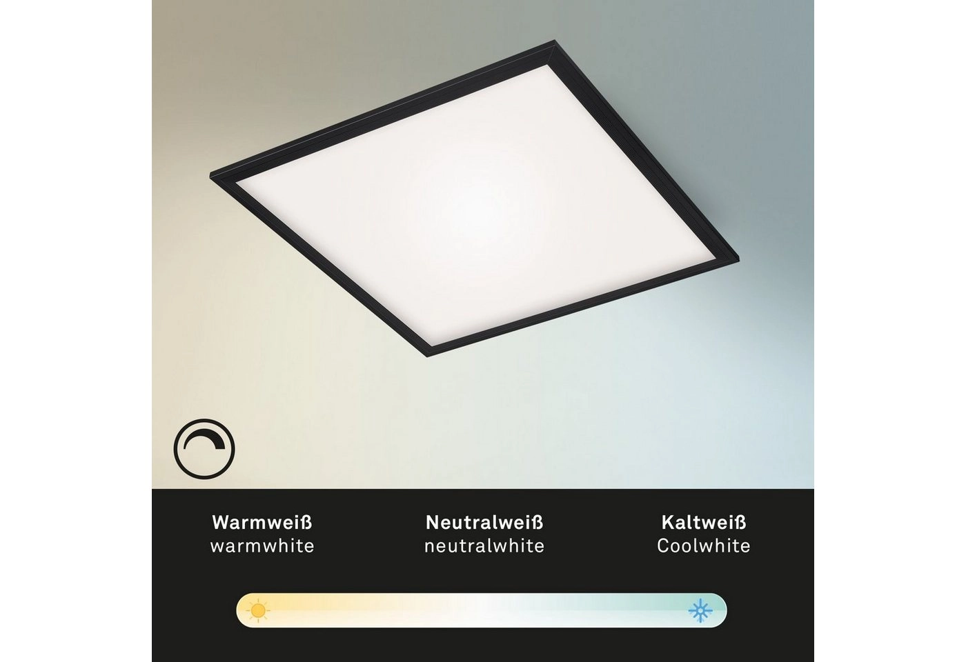 CCT LED Panel, 44,5 cm, 24 W, Schwarz