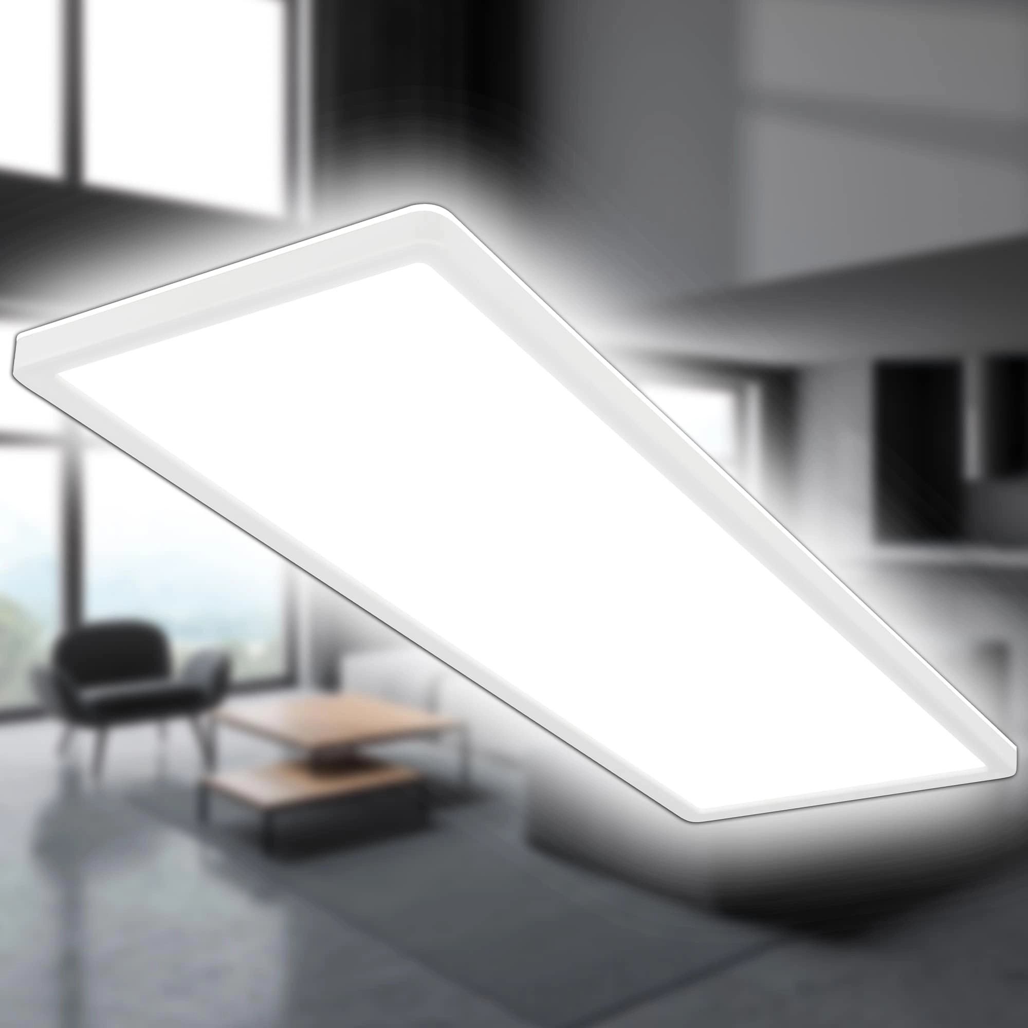 Ultraflaches LED Panel mit LED Backlight, 42 cm, 1x LED, 22 W, 3000 lm, weiß