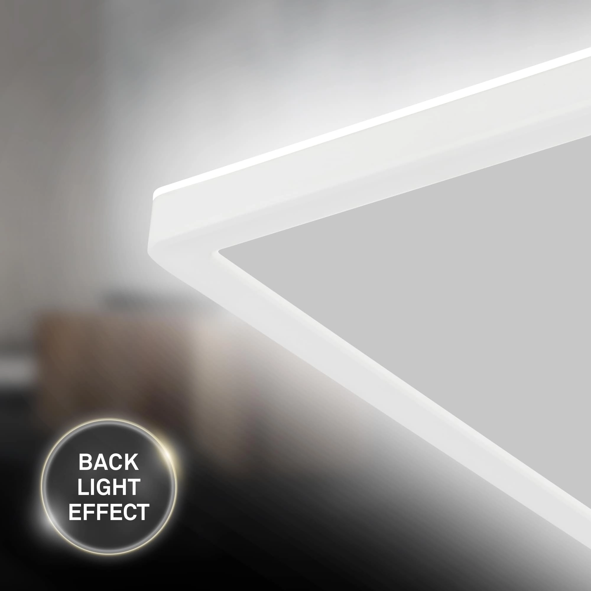 Ultraflaches LED Panel mit LED Backlight, 42 cm, 1x LED, 22 W, 3000 lm, weiß