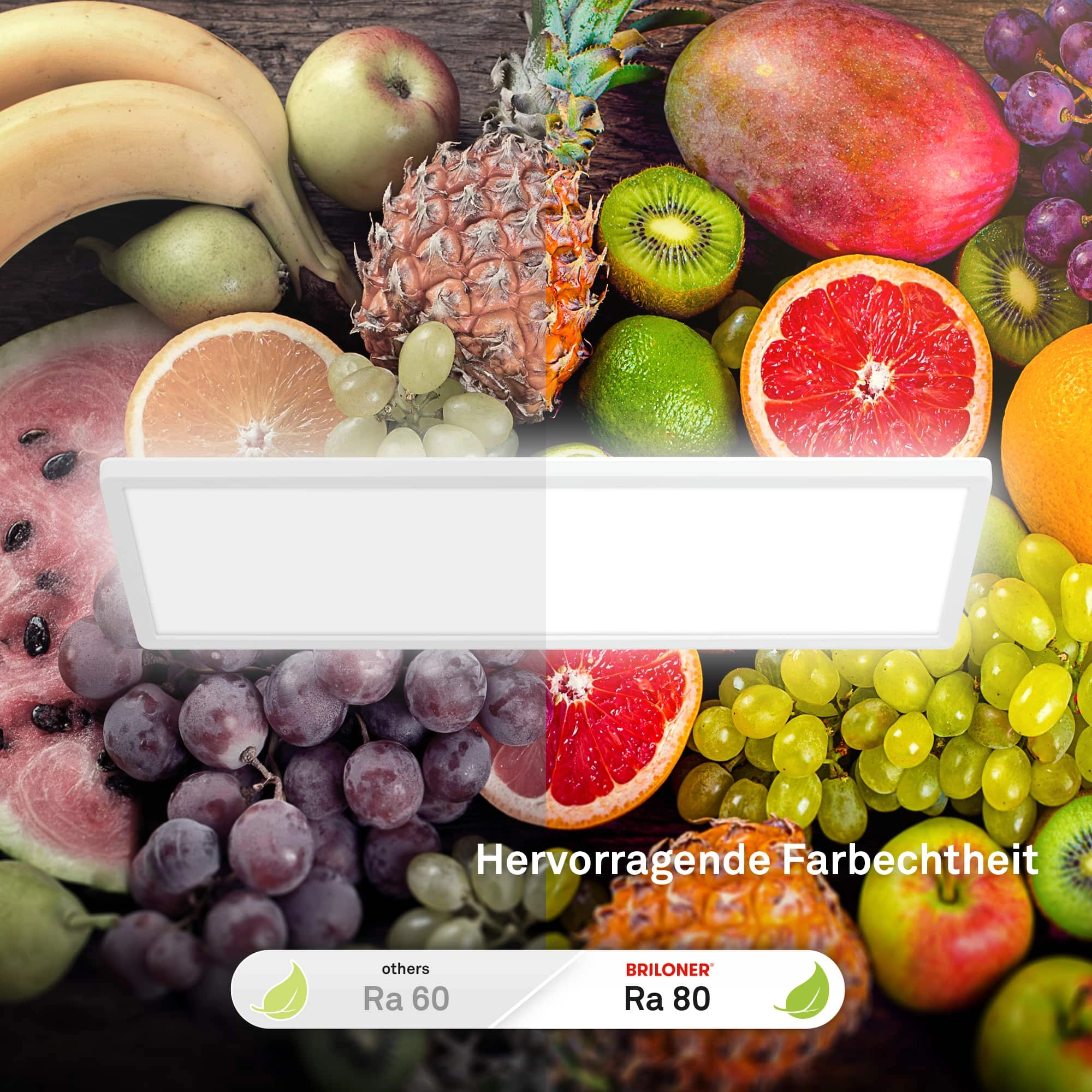 Ultraflaches LED Panel mit LED Backlight, 42 cm, 1x LED, 22 W, 3000 lm, weiß