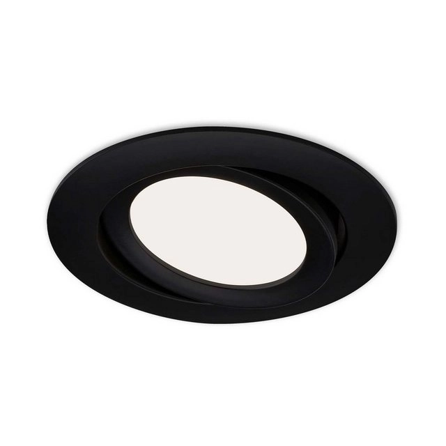 LED Einbauleuchte, Ø 10,6 cm, LED-Modul, 7W, 600 lm, schwarz