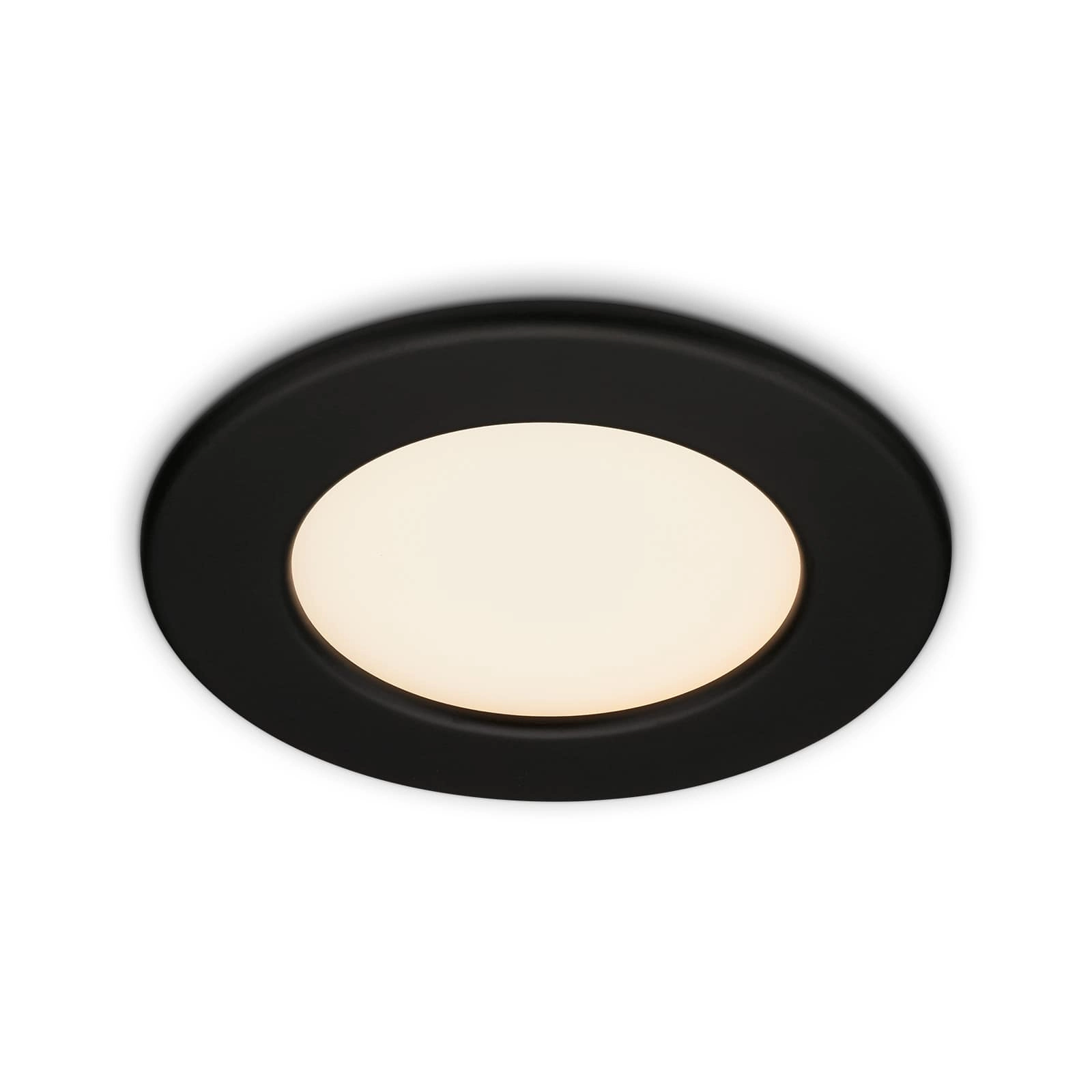 LED Einbauleuchte, Ø 11,5 cm, LED-Modul, 6W, 600 lm, schwarz