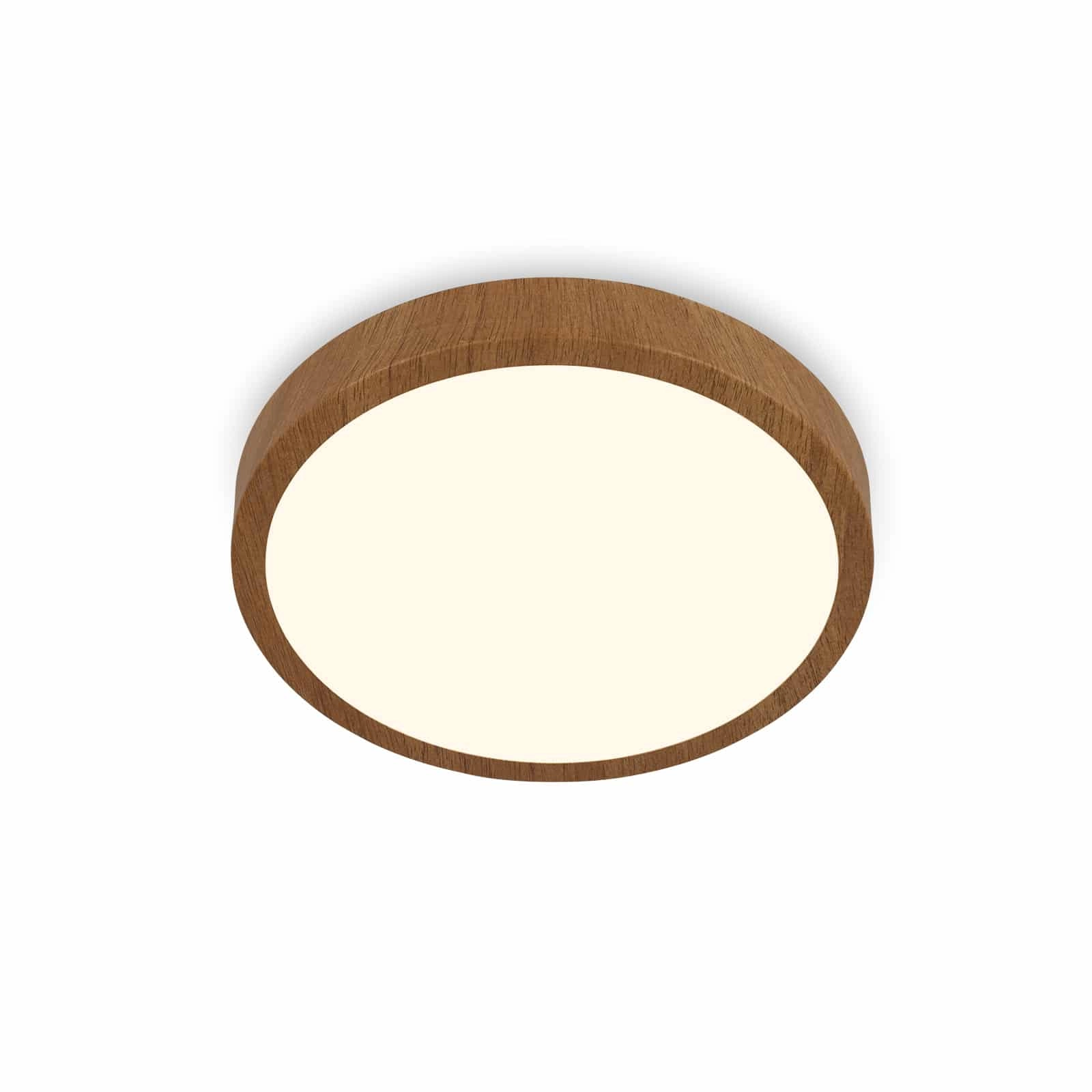 LED Aufbauleuchte, Ø 28 cm, LED-Platine, 12 W, 2000 lm, holzfarbig