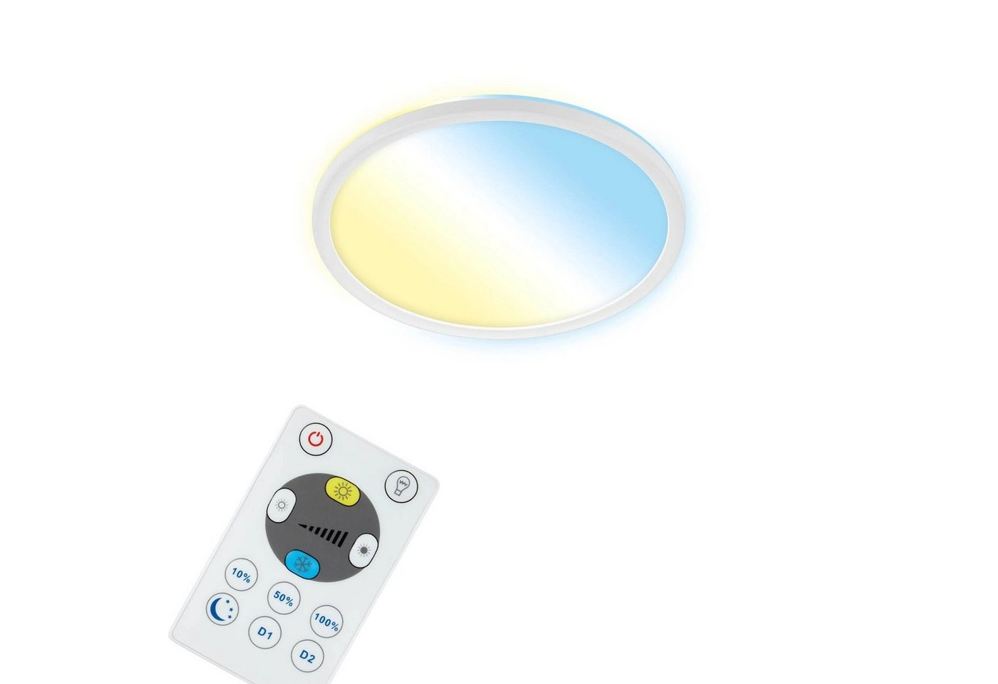 CCT LED Panel, Ø 29,3 cm, 18 W, 2400 lm, Weiß