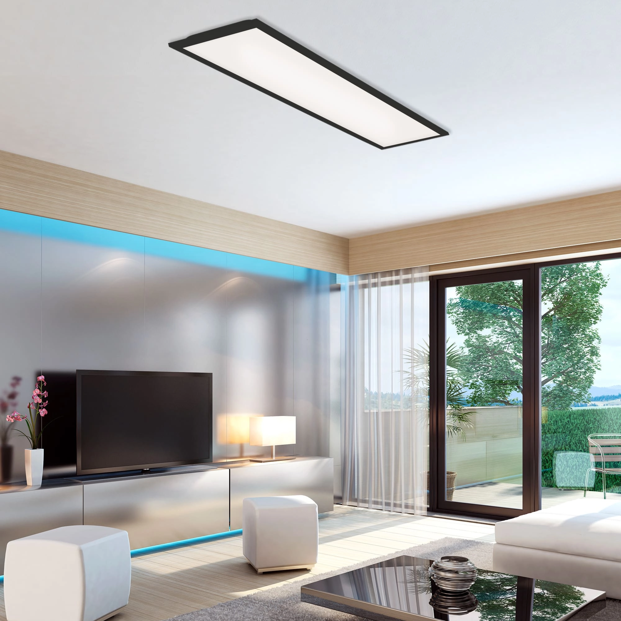 CCT LED Panel, 100 cm, 24 W, 2600 lm, Schwarz