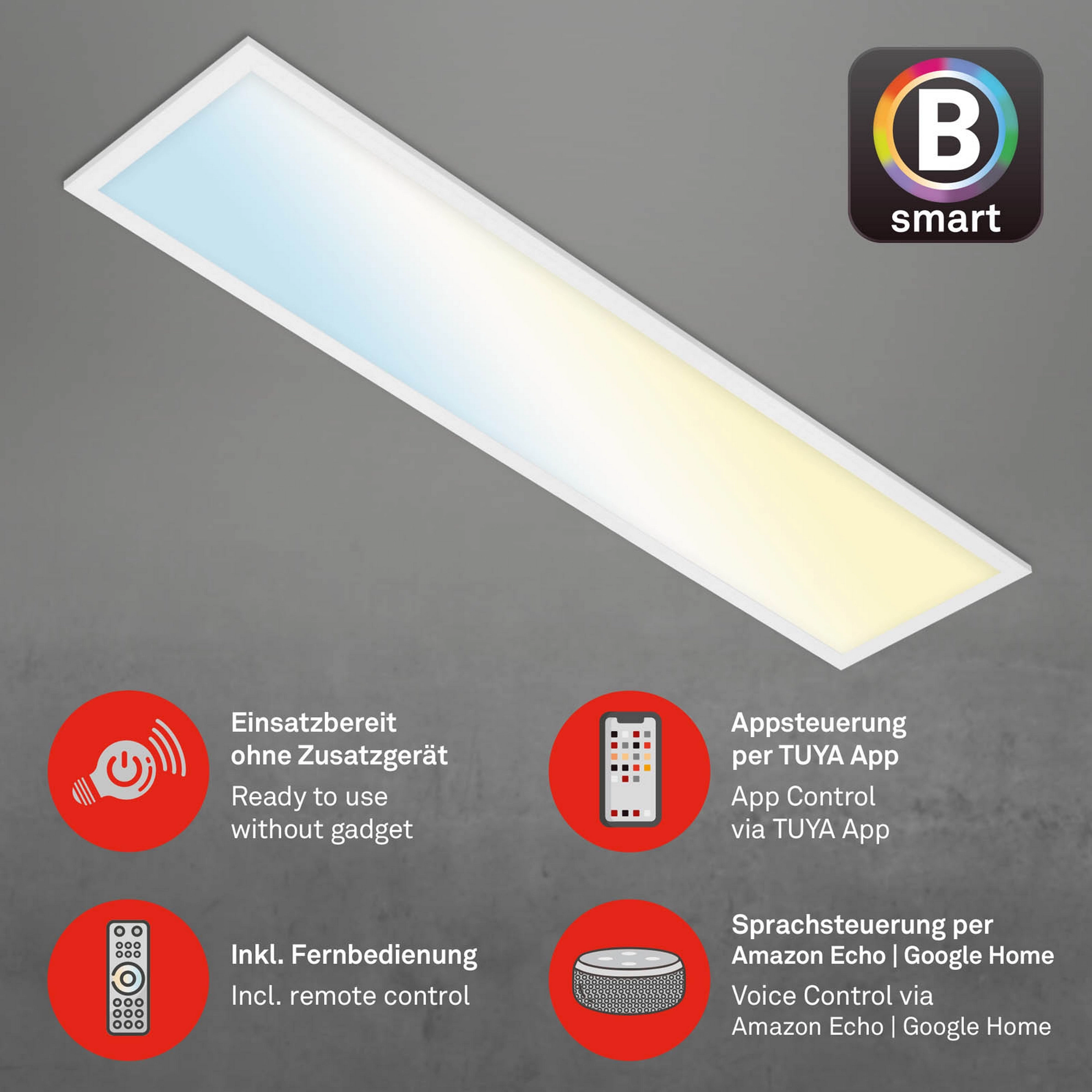 CCT LED Panel, 100 cm, 28 W, 3000 lm, Weiß