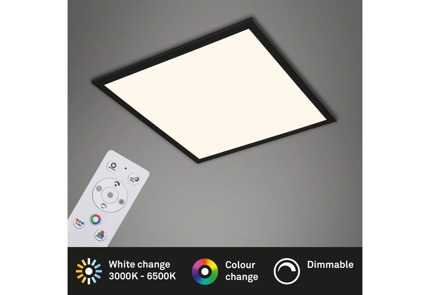 CCT LED Panel, 44,5 cm, 24 W, 2500 lm, schwarz