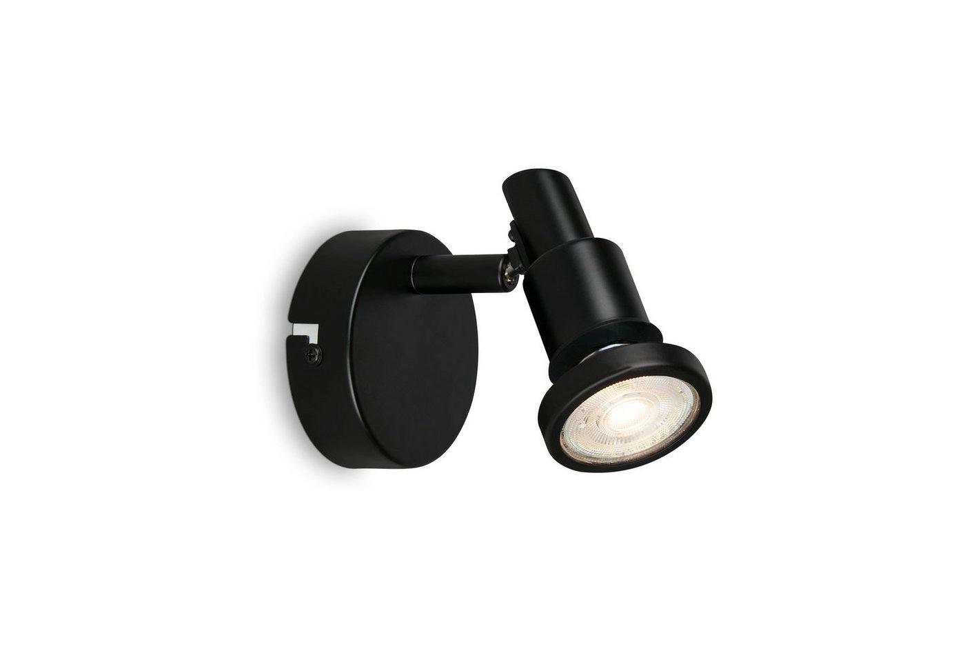 LED Spotleuchte, Ø12,5 cm, 1x GU10, 4,8W, 400 lm, schwarz